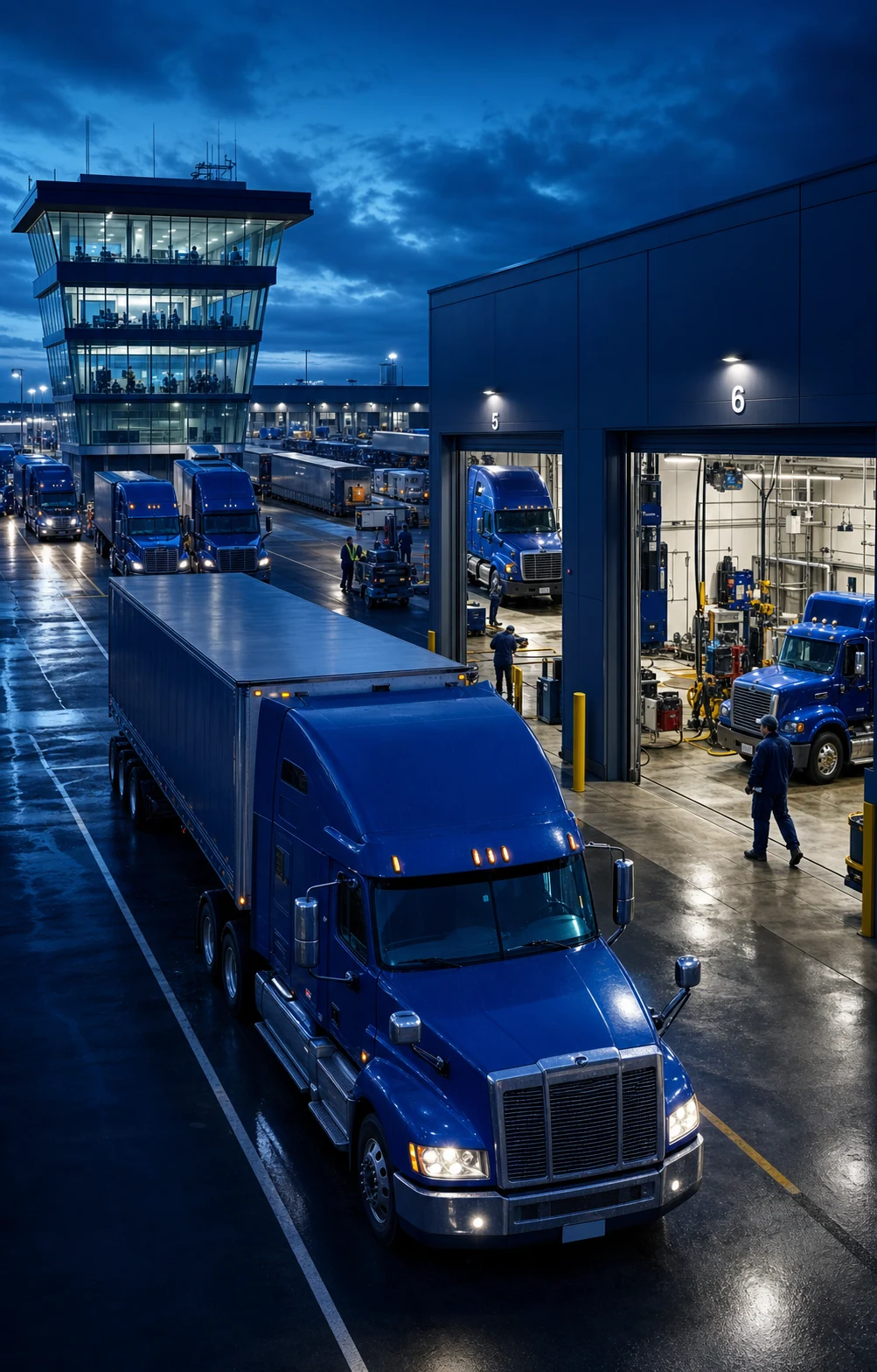 A connected FleetPath terminal carrying one operating truth from cab to office
