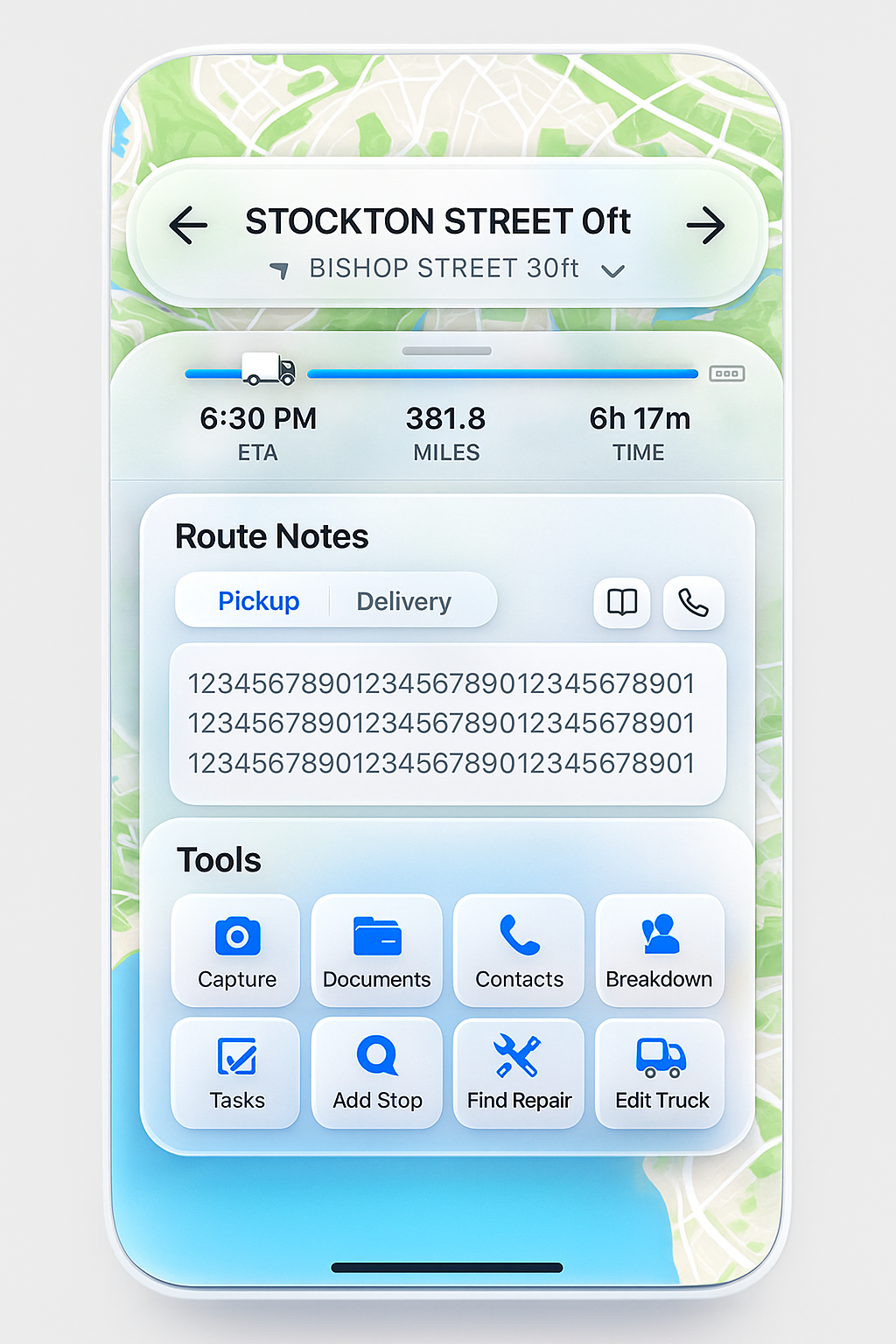 The FleetPath native iOS app